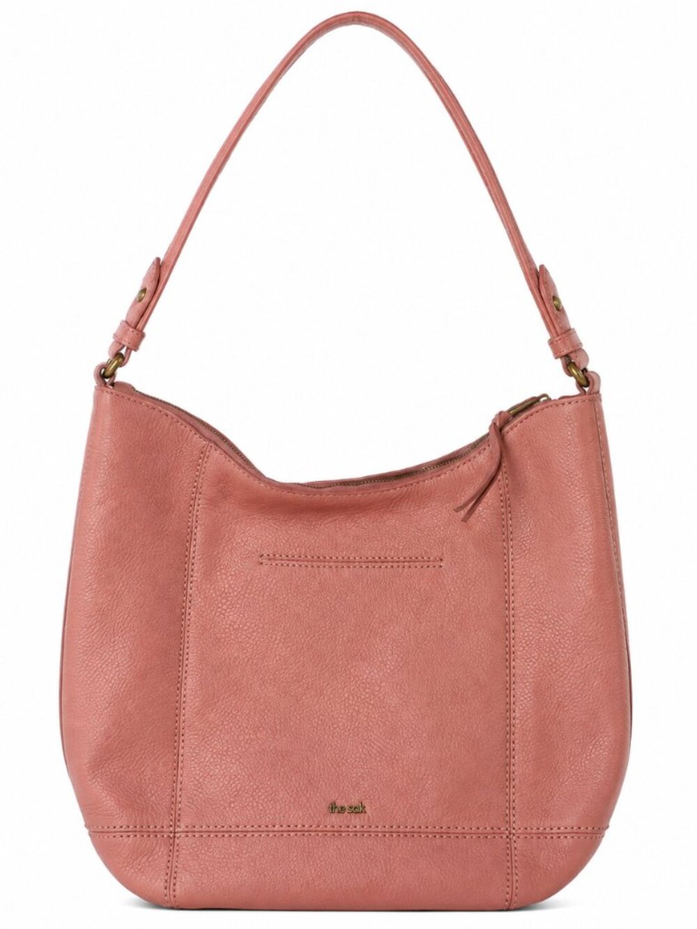 NWT The Sak Sequoia Hobo Leather Shoulder Bag Vintage Coral Pebbled Leather